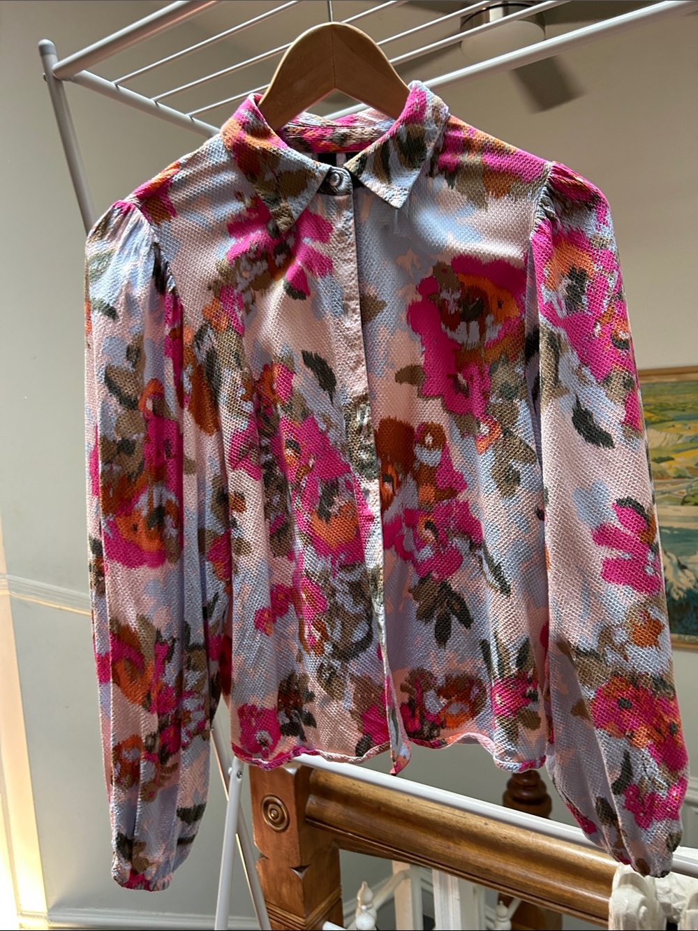 Floral Y.A.S. Button-Front Blouse